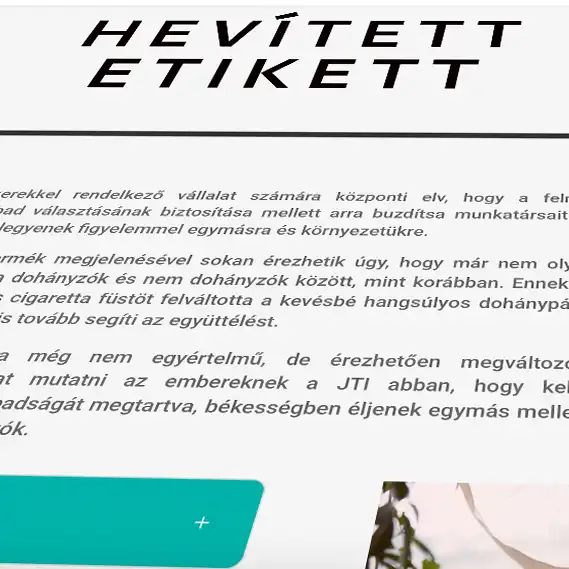 Weboldalkészítés referencia – HevítettEtikett információs weboldal